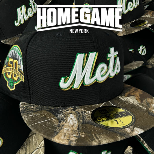 New York Mets 50th Anniversary Black/Real Tree 59Fifty New Era Hat