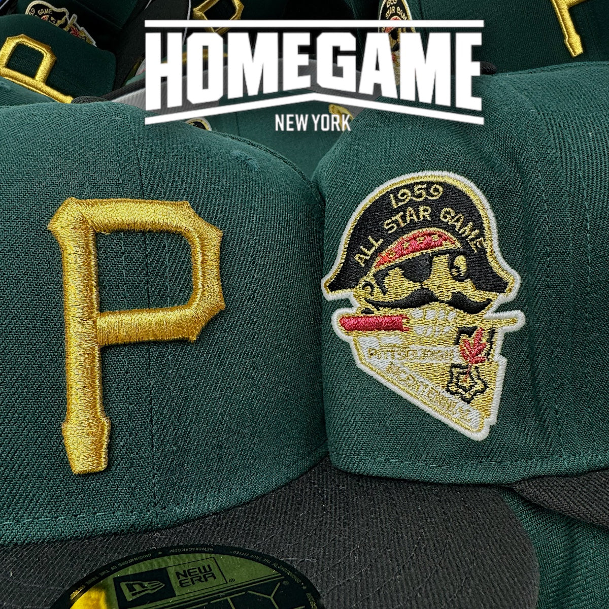 Pittsburgh Pirates 1959 All Star Game in Dark Green/Black 59Fifty New Era