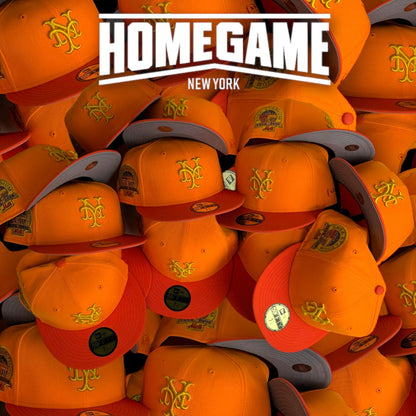 New York Mets Shea Stadium in Dim Orange/Orange 59Fifty New Era Hat