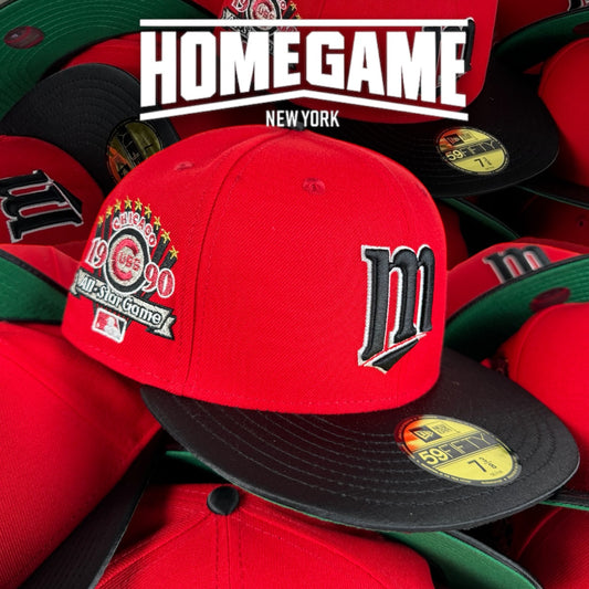 Minnesota Twins 1990 All Star Game Front Door Red/Satin Black 59Fifty New Era Hat