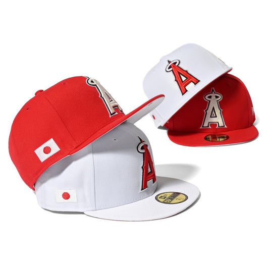 Mighty Crown Los Angeles Angels Japan Flag New Era 59Fifty Fitted Hat