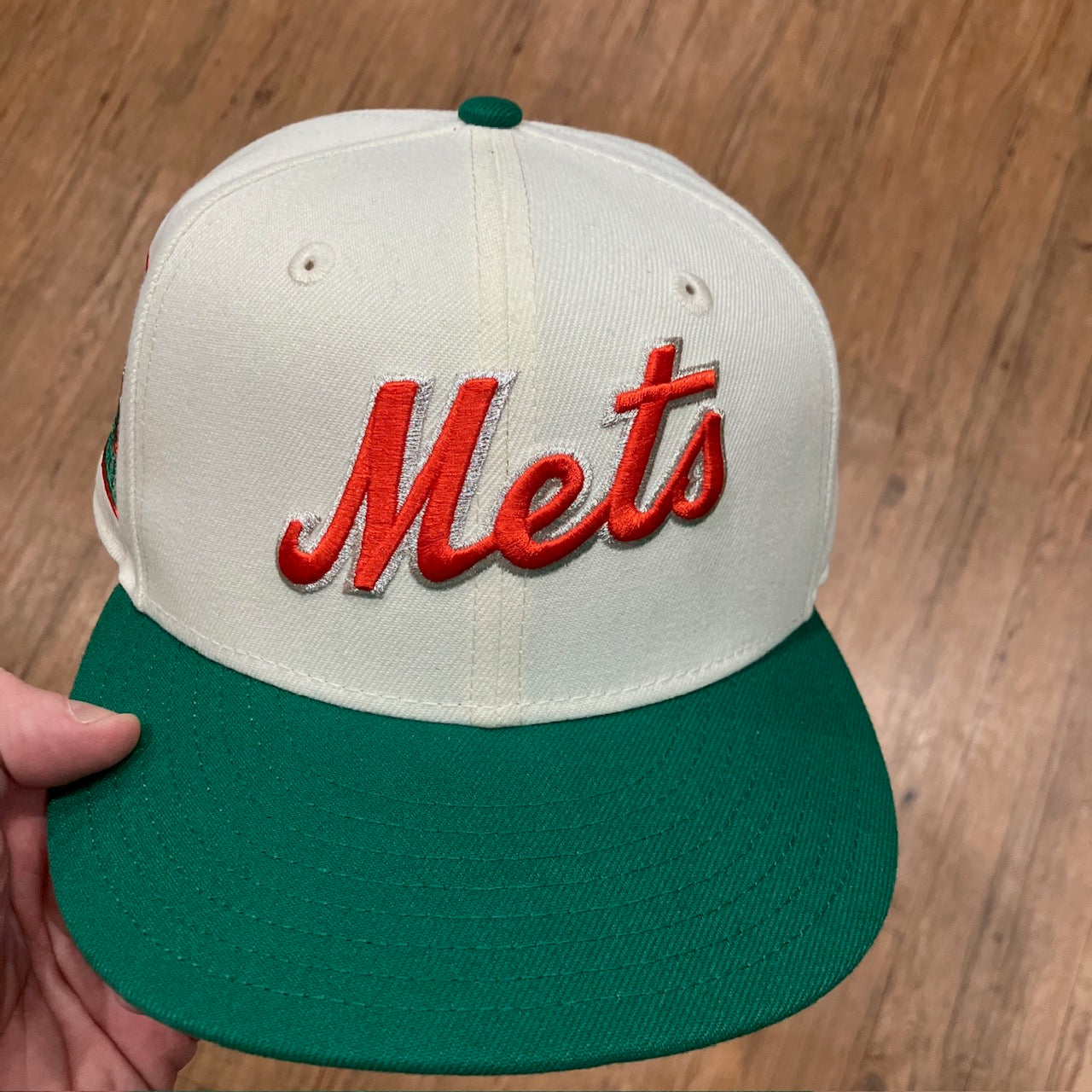 New York Mets 25th Anniversary Chrome White/Kelly Green 59Fifty New Era Hat