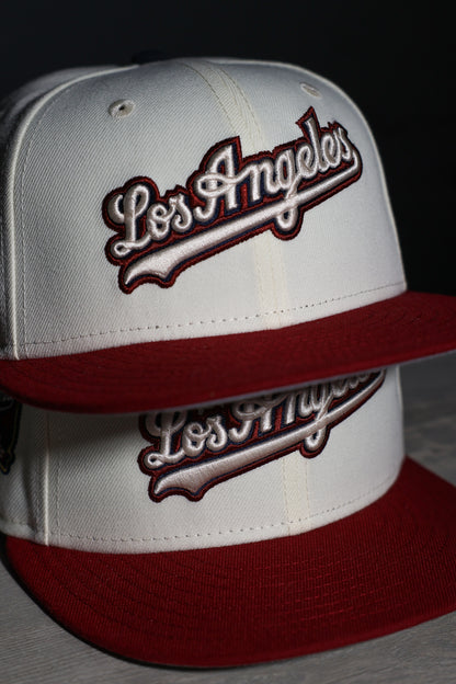 Los Angeles Dodgers 40th Anniversary Chrome White/Brick Red 59Fifty New Era