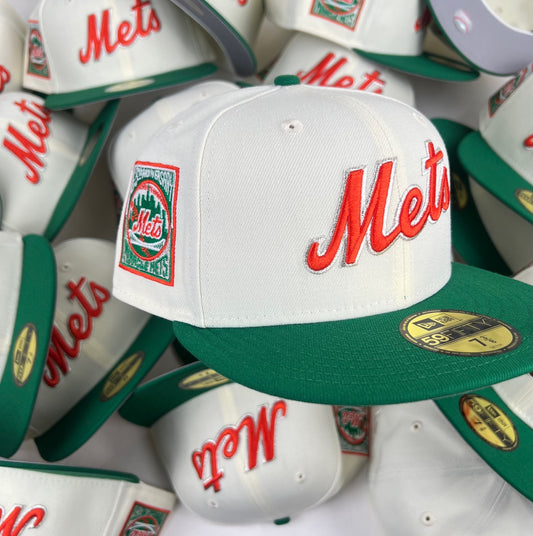 New York Mets 25th Anniversary Chrome White/Kelly Green 59Fifty New Era Hat