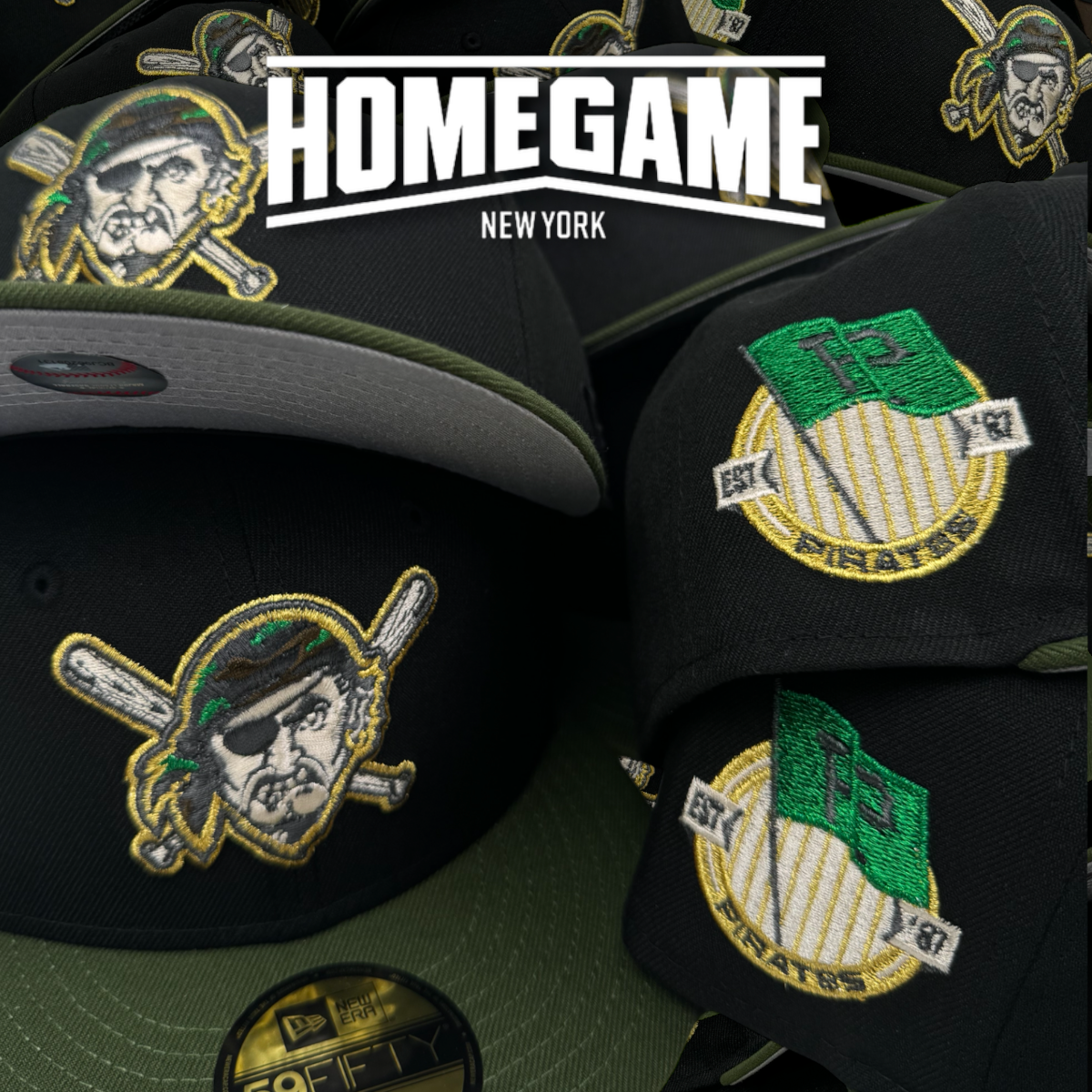 Pittsburgh Pirates Established 87 Black/Rifle Green 59Fifty New Era