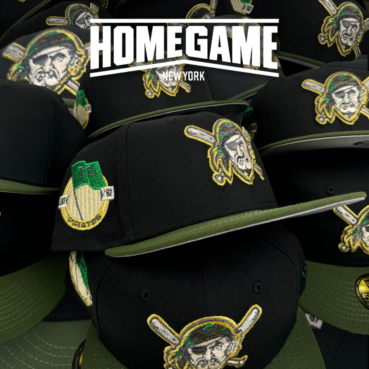 Pittsburgh Pirates Established 87 Black/Rifle Green 59Fifty New Era