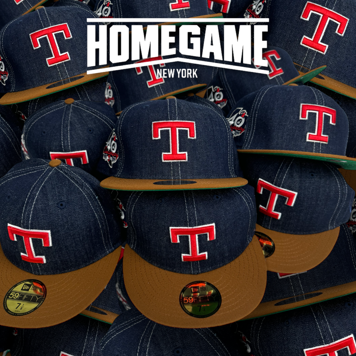 Texas Rangers 40th Anniversary Light Navy Denim/Toasted Peanut 59Fifty New Era