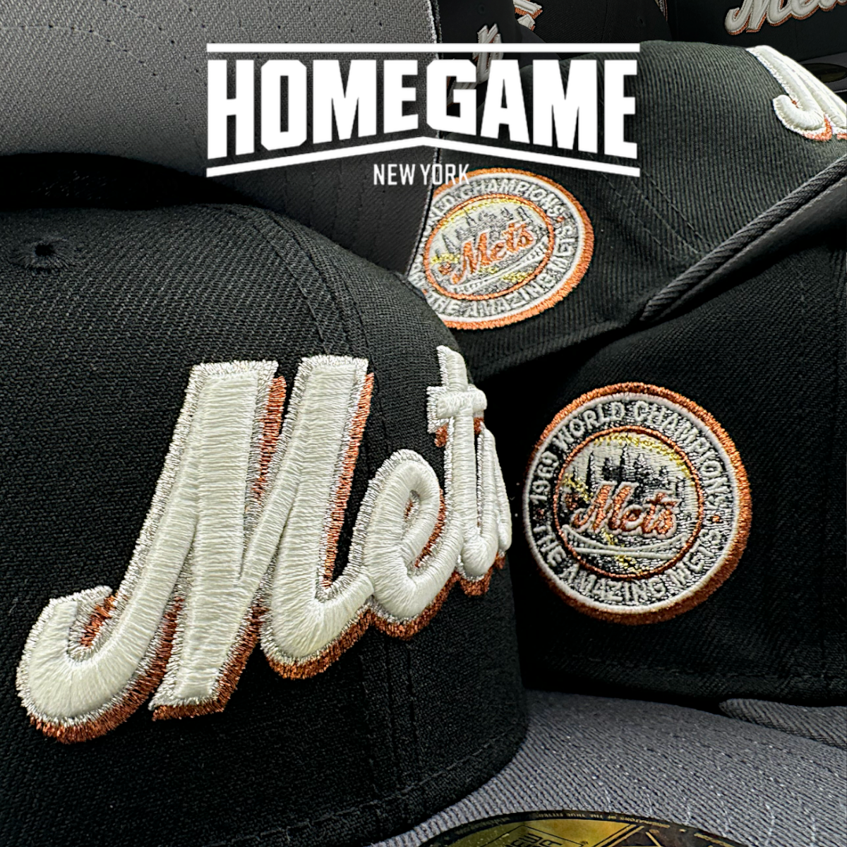 New York Mets 1969 World Series Black/Dark Graphite 59Fifty New Era