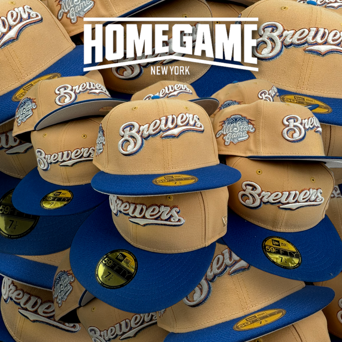 Milwaukee Brewers 2002 All Star Game Candied Peach/Songbird Blue 59Fifty New Era