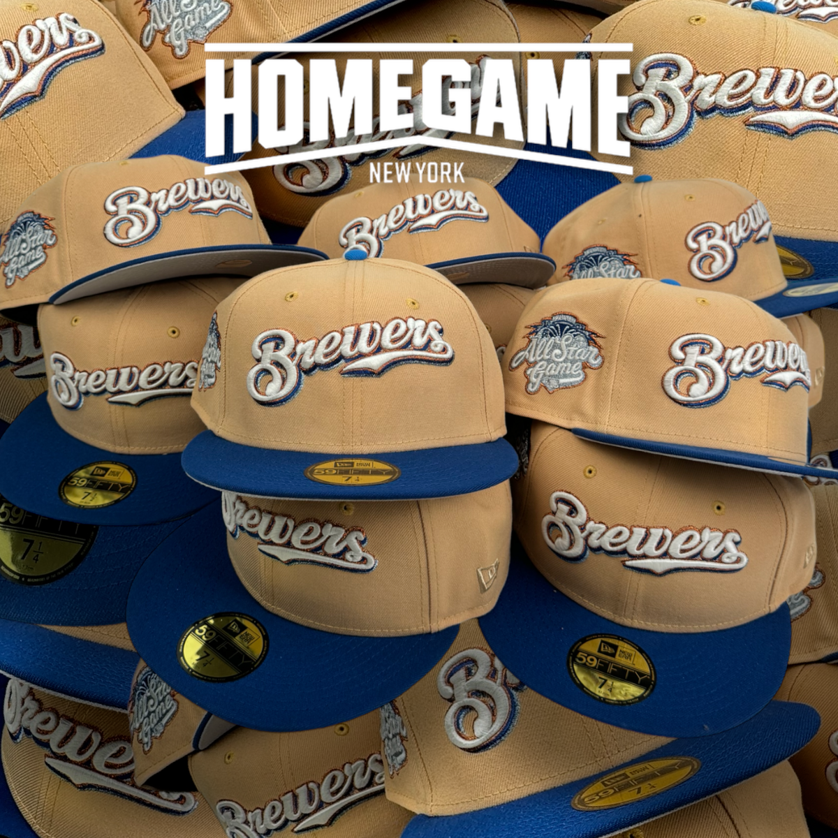 Milwaukee Brewers 2002 All Star Game Candied Peach/Songbird Blue 59Fifty New Era