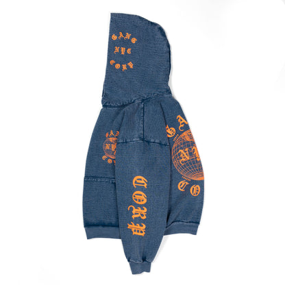 Gang Corp Old English Hoodie Blue