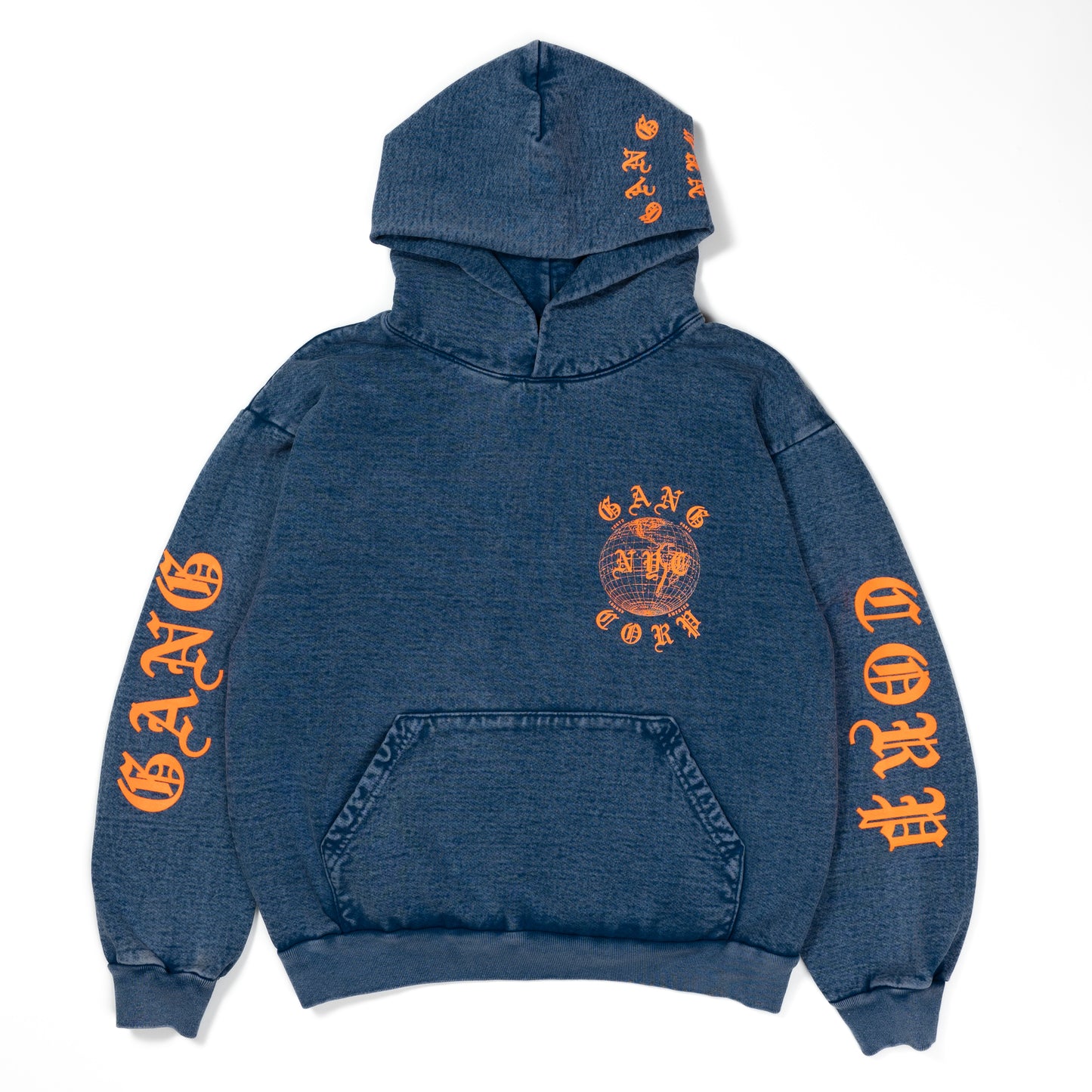 Gang Corp Old English Hoodie Blue