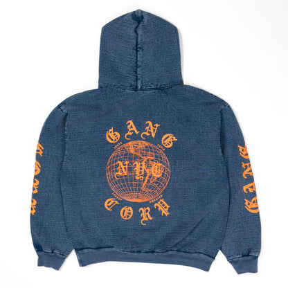 Gang Corp Old English Hoodie Blue