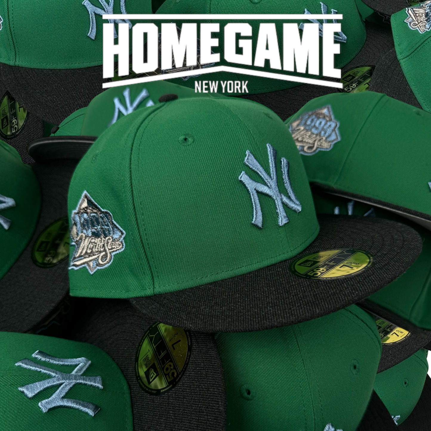 New York Yankees 1999 World Series Botanical Green/Heather Black 59Fifty New Era Hat