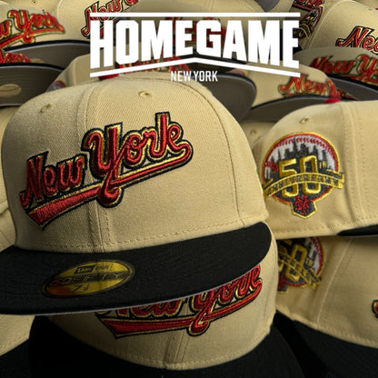 New York Mets 50th Anniversary Vegas Gold/Black 59Fifty New Era