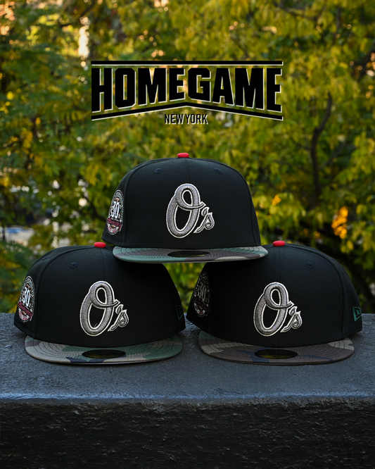 Baltimore Orioles 30th Anniversary Black/Camo 59Fifty New Era