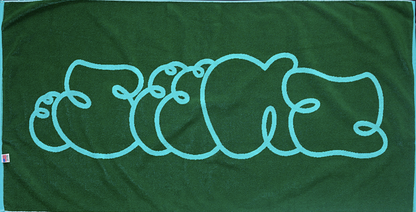 SNEEZE Logo Beach Towel Blue/Green