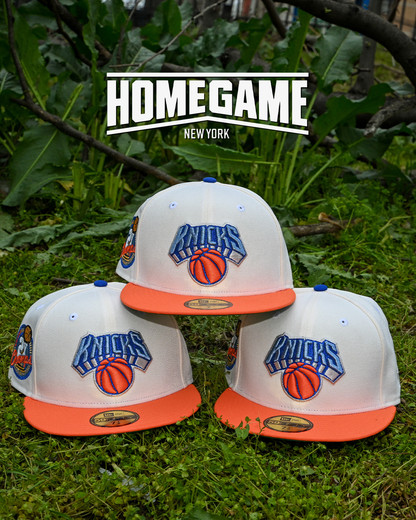 New York Knicks 2 x Champ Chrome White/Rush Orange 59Fifty New Era