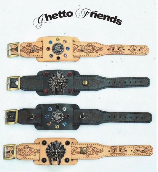 Ghetto Friends Leather Wristbands