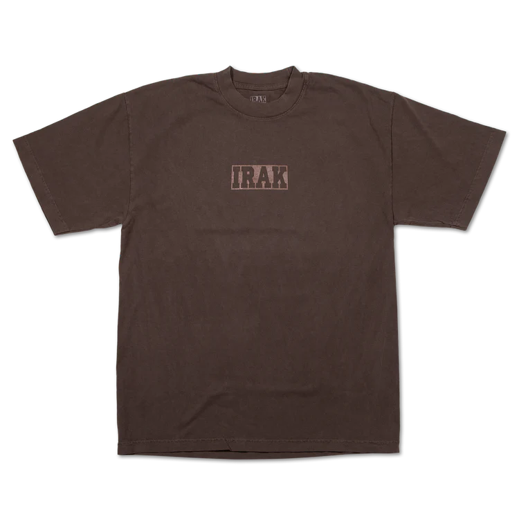 黒黄　IRAK NY \"Box Logo Crew Neck\" IRAK NY | FACE T-Shirt - VINTAGE BLACK