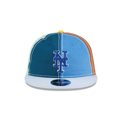 Front of the Mets x Sean Wotherspoon Retro Crown 9Fifty Snapback with the embroidered Mets logo