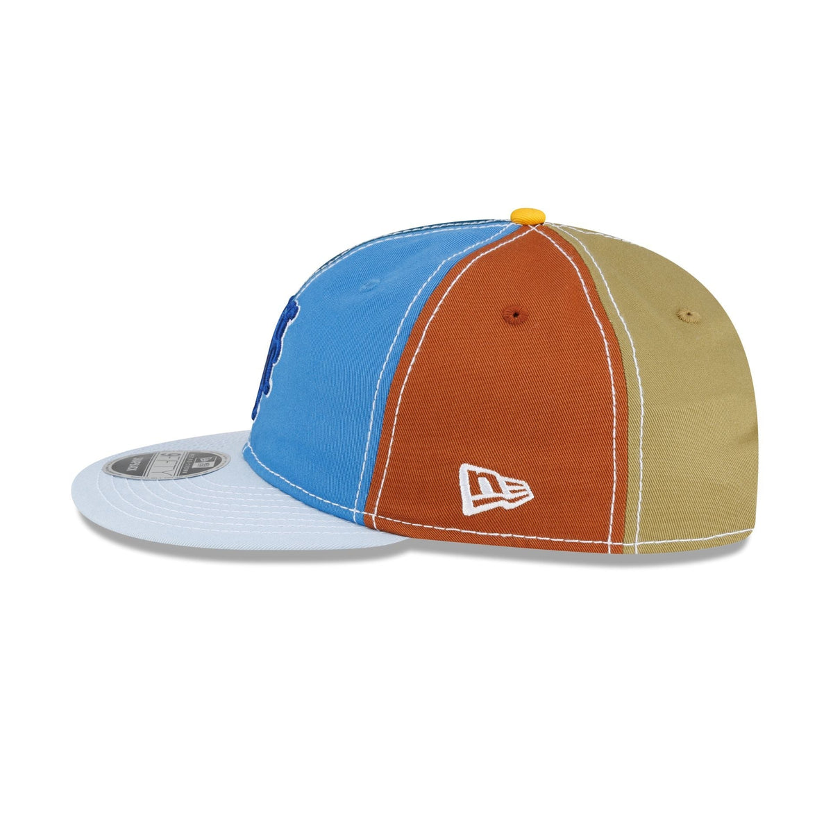 Left side of the Mets x Sean Wotherspoon Retro Crown 9Fifty Snapback showing the multicolor panels