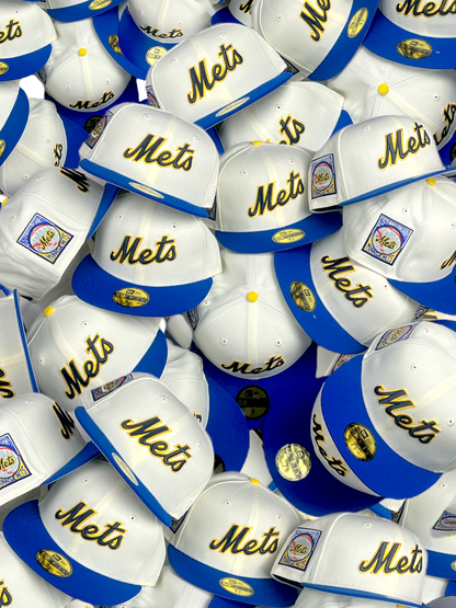 New York Mets 25th Anniversary Chrome White/Light Royal 59Fifty New Era Hat