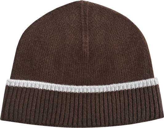 SNEEZE Contrast Stripe Beanie Brown