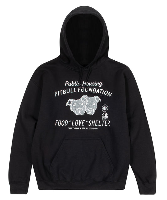 Public Housing Skate Team Pitbull Foundation Hoodie Black