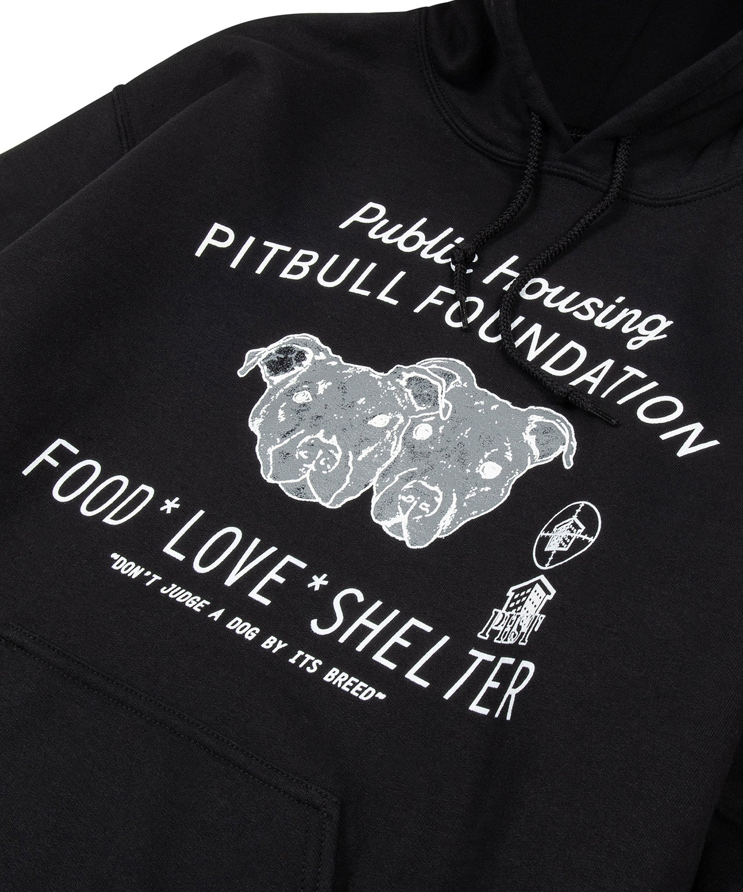 Public Housing Skate Team Pitbull Foundation Hoodie Black