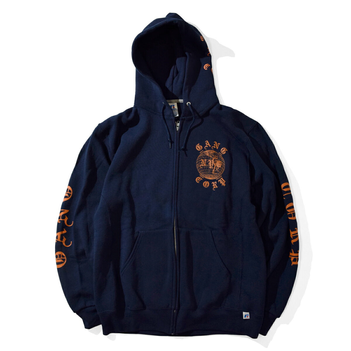 Gang Corp Globe Zip Up Sweatshirt Navy