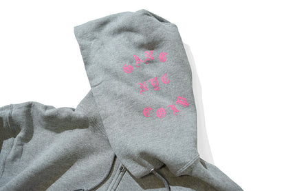 Gang Corp Globe Zip Up Sweatshirt Heather Grey