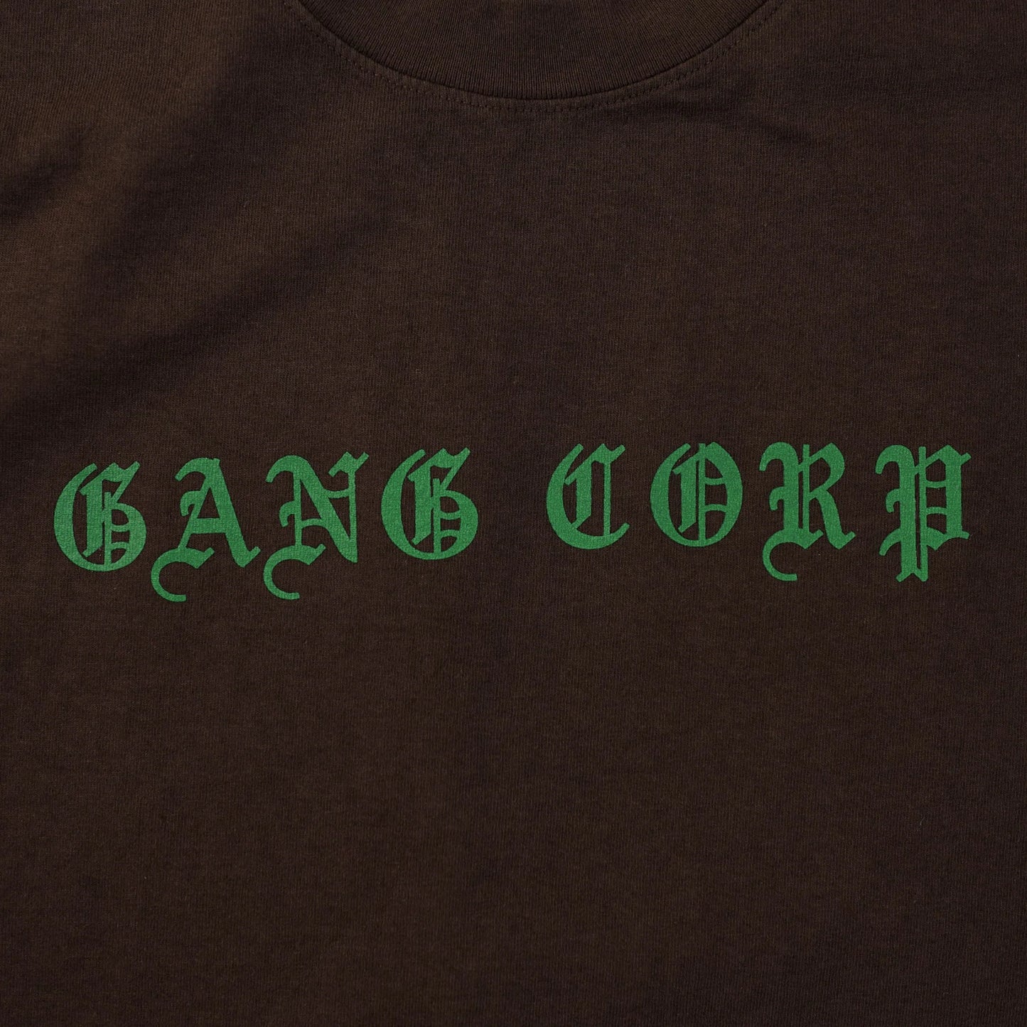 Gang Corp Old English Logo Tee Brown