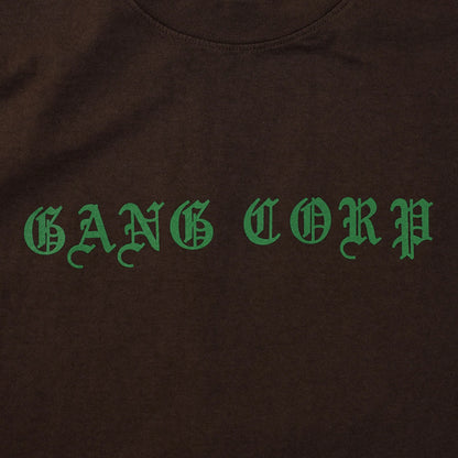 Gang Corp Old English Logo Tee Brown