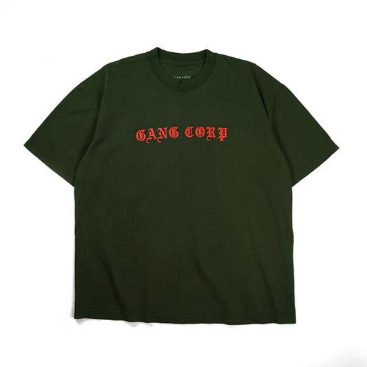 Gang Corp Old English Logo Tee Forest Green