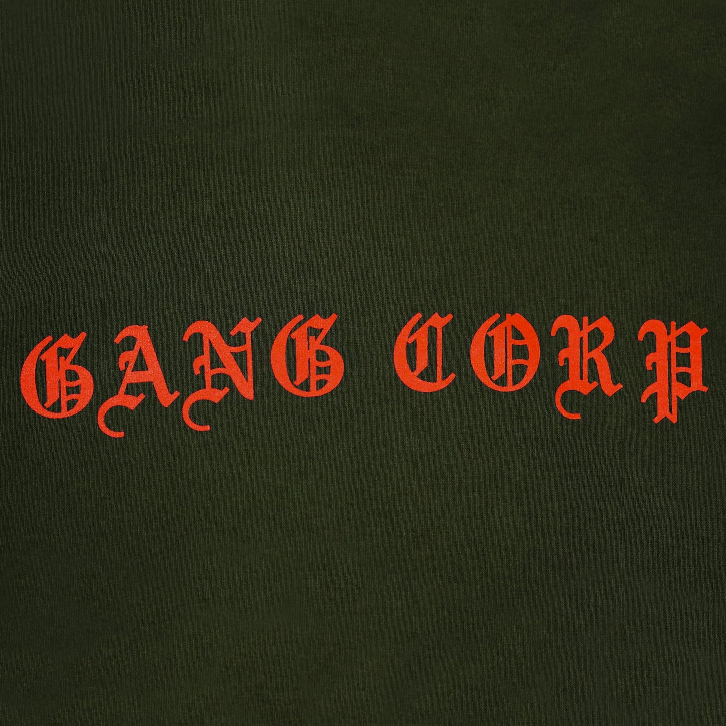 Gang Corp Old English Logo Tee Forest Green