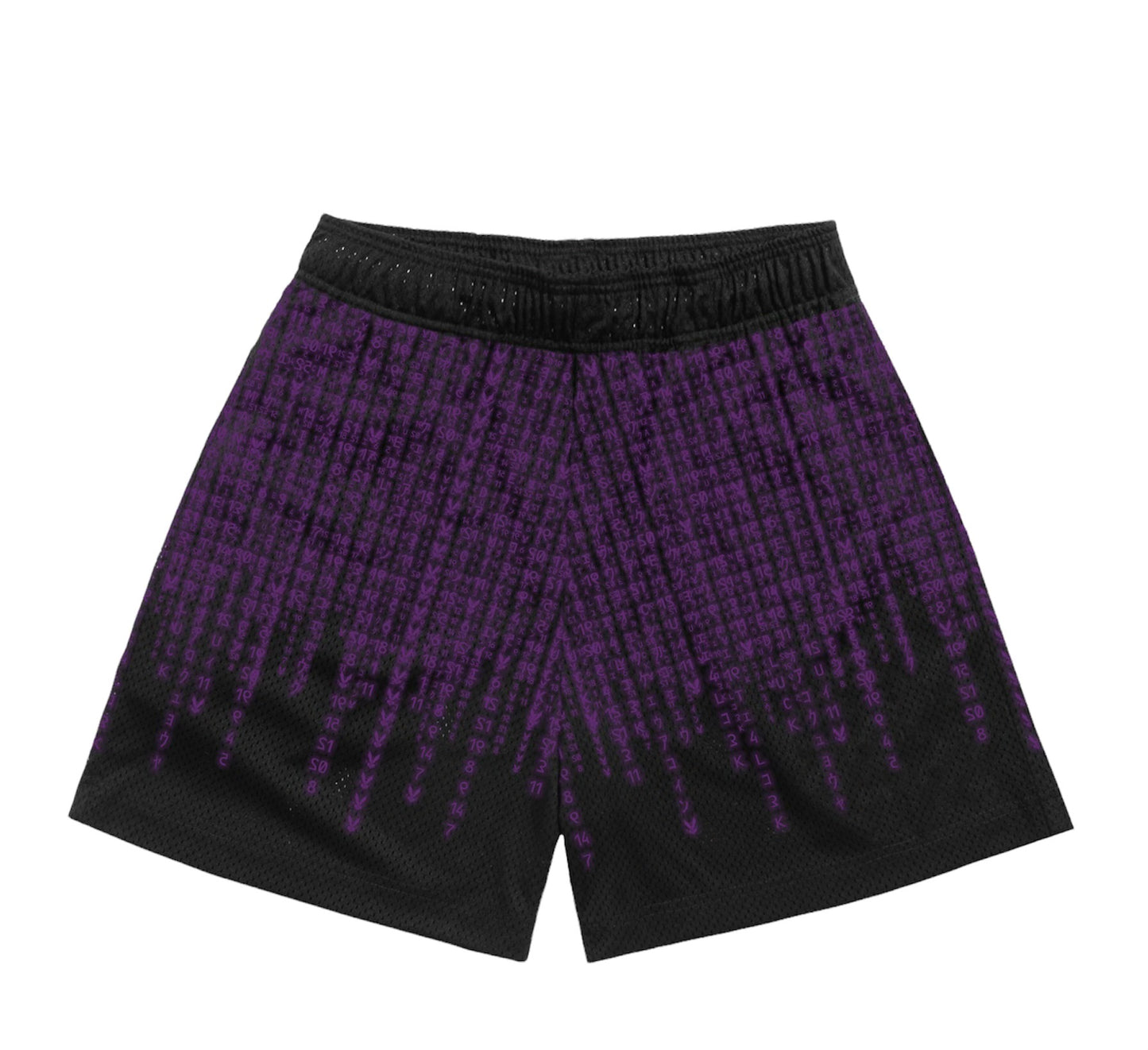 Manifested Luck Matrix Mesh Shorts Purple